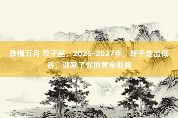 激情五月 双子座，2025-2027年，终于走出低谷，迎来了你的黄金期间